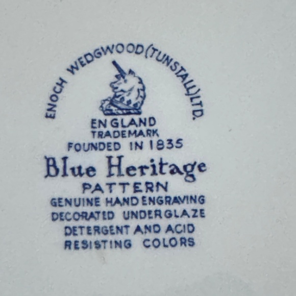 Vintage Blue Heritage by Wedgwood BLUE ONION Dinner Plate 10" - Picture 4 of 4